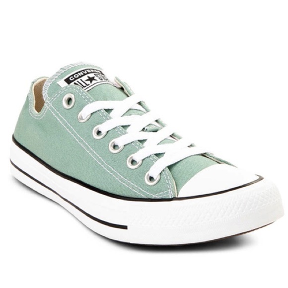 Converse Chuck Taylor All Star Herby Mint Green Canvas Low-Top Sneakers Size 8 - Picture 1 of 11